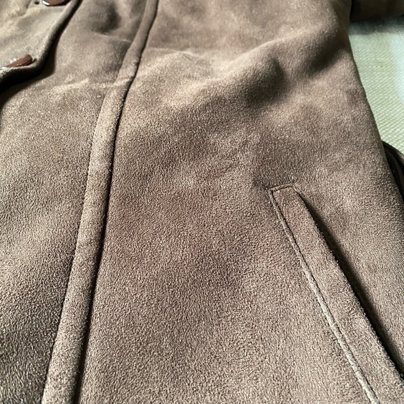 Liz Claiborne Dark Brown Faux Fur Lined Belted Fall Casual  Coat- Sz-M - Picture 11 of 16